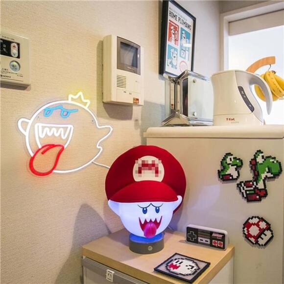 King Boo LED Neon Light Sign Ghost Face Mario Luigi's Mansion Nintendo Game NEW - Picture 2 of 8